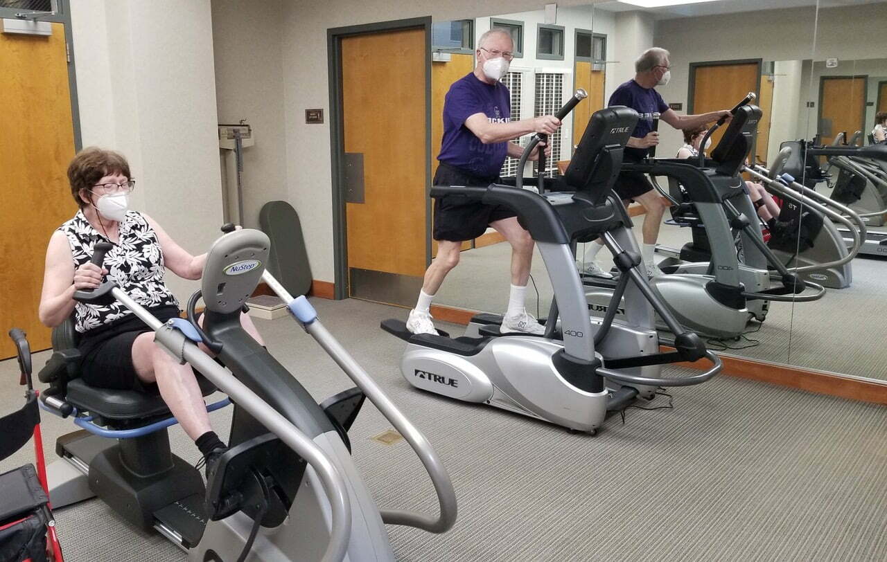 seniors exercising during COVID
